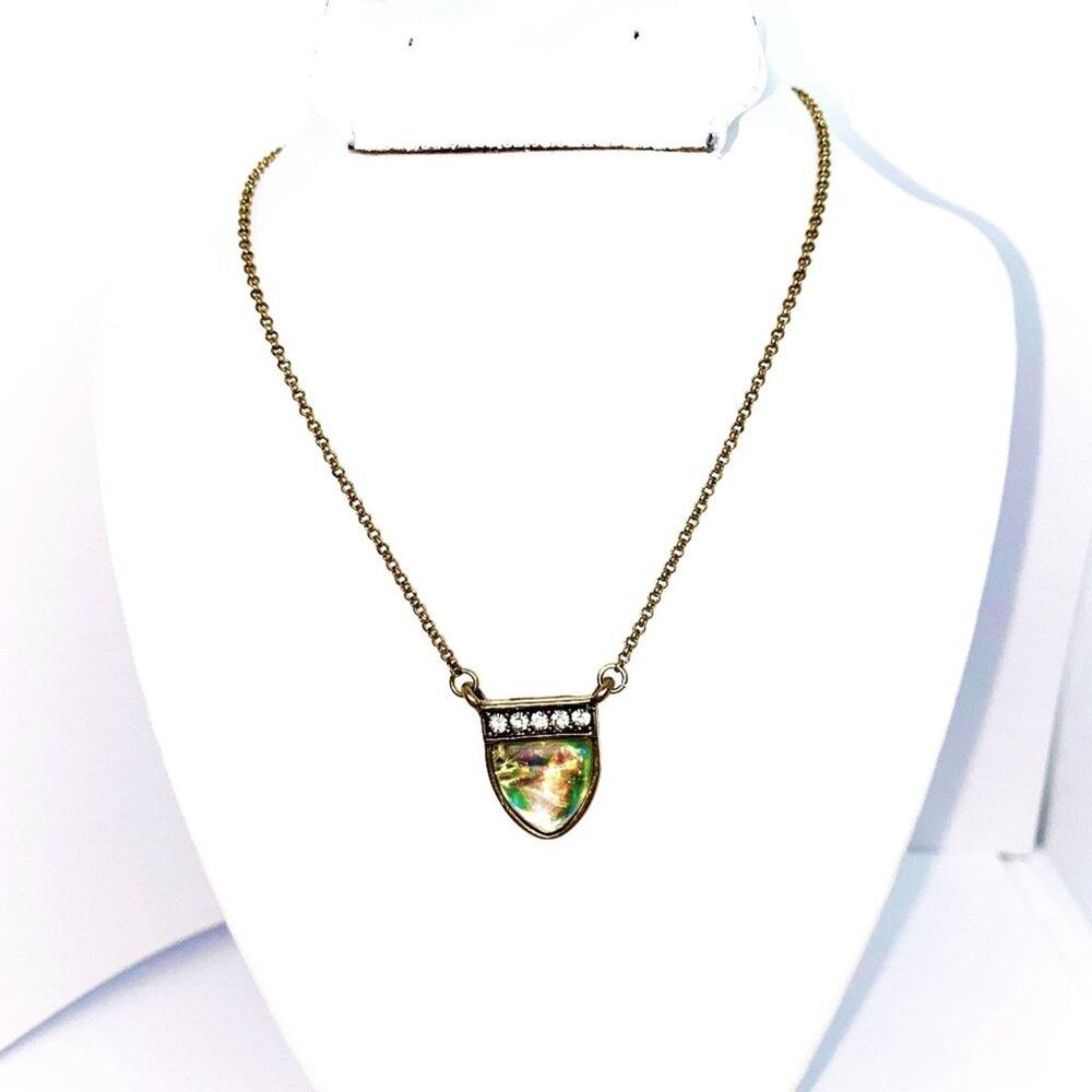 Gold-Tone Multicolor Gemstone Rhinestone Necklace